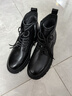 百麗男靴厚底馬丁靴冬商場(chǎng)款休閑短靴8CQ01DD3 黑色單里 42 曬單實(shí)拍圖