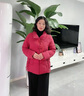 俞兆林中年媽媽冬裝外套保暖棉服洋氣盤扣繡花棉衣50歲60中老年短款棉襖 紅色 2XL 建議105-120斤穿 曬單實拍圖
