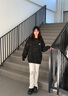 IZEXX美式破洞牛仔褲男春夏季嘻哈寬松直筒百搭休閑長褲子IZ008白色L 曬單實拍圖