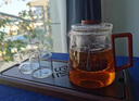 塔馳密司（TOUCH MISS）玻璃茶壺耐高溫泡茶壺加厚茶具茶水分離花茶壺辦公室泡茶器煮茶壺 胡桃木把壺【單壺】 600ml 曬單實(shí)拍圖