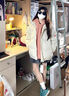 羽絨棉服女冬季加厚棉衣oversize潮冬裝2024年新款學(xué)生假兩件棉襖 米白色 S 曬單實(shí)拍圖