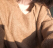 玖姿·安娜蔻慵懶松弛保暖圍巾造型羊毛上衣毛衫女冬款 咖啡 M 曬單實拍圖