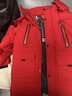 雪中飛（SNOWFLYING）兒童羽絨服【加厚】男童冬季女童中長(cháng)款戶(hù)外運動(dòng)可脫卸帽外套 紅色 130cm 曬單實(shí)拍圖