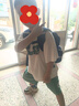 THINKPIRE兒童t恤男童套裝夏裝品牌夏季童裝中大童男孩短袖T恤兩件套炸街 杏色 130 碼建議身高125CM 曬單實拍圖