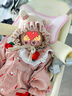 卡度熊 寶寶帽子冬季圍脖保暖加厚套頭帽嬰幼兒可愛超萌嬰兒防風護耳帽 帽子圍脖-米色 4個月-18個月（頭圍43-47cm） 曬單實拍圖