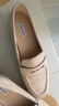 NINE WEST/玖熙通勤樂福鞋反絨豆豆鞋女鞋 NF438016SK 杏色40 曬單實(shí)拍圖