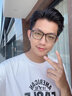 木川板材眼鏡男士復古商務大臉方框防藍光變色全框可配高度數(shù)近視眼鏡 亮黑框-C1【單鏡框】 單鏡框【支持試戴】 曬單實拍圖