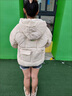 G.DUCKKIDS免洗女童棉服外套中大童冬裝加厚2024新款洋氣女孩兒童面包服 米白色【口袋/款】 160 cm 曬單實(shí)拍圖