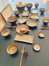 井瓷景德鎮(zhèn)紫砂窯變高檔日式筷子碟碗盤餐具整套裝喬遷搬家送禮物 虎皮釉丨6人食丨37件 曬單實拍圖