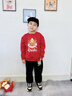 真維斯兒童加絨褲子冬季男女童新年衣服中大童黑色加厚保暖喜慶運(yùn)動(dòng)褲 黑 祥瑞蛇 130cm 曬單實(shí)拍圖