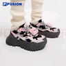 FILA FUSION斐樂(lè )潮牌女鞋BIANCO厚底潮鞋硬糖鞋跑步鞋 黑舞鞋/丁香灰紫-TL 36.5 曬單實(shí)拍圖