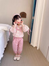 G.DUCKKIDS小黃鴨童裝女童套裝春秋季2024新款兒童衣服女孩洋氣襯衫長(zhǎng)褲兩件 碎花蝴蝶結(jié)-粉紅色 100 建議2~3歲【 90-100cm】 曬單實(shí)拍圖