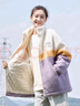 方糖姑娘少女大童冬裝加厚羊羔毛絨外套裝15新款初高中學(xué)生棉服女秋冬季 83808SC白黃紫外套(加厚) XL 曬單實(shí)拍圖