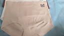 貓人【高腰收腹】女士?jì)妊澟久甏蠹t色純棉100%棉抑菌禮盒裝三角褲 曬單實(shí)拍圖