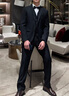 羅蒙（ROMON）大碼西裝男士套裝加肥加大胖子商務(wù)正裝定制西服外套結婚禮服休閑 大碼黑色(西服+西褲) 贈大禮包 180/XL 體重135-150斤 曬單實(shí)拍圖