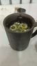 宜興紫砂茶杯帶蓋過濾杯大容量辦公杯陶瓷蓋被水杯大號禮品功夫杯 凹刻黑砂山水杯 - 帶蓋+帶過濾內(nèi)膽 曬單實拍圖