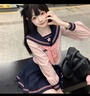 沉鯨jk制服水手服【粉黛】原創(chuàng)正版日系學(xué)院風(fēng)秋冬基礎(chǔ)款中間服女套裝 短袖+39cm短裙+領(lǐng)結(jié)【粉黛套裝】 S 曬單實(shí)拍圖