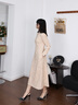 逸紅顔（E.Beauty）淑云 2025秋季新品小香風(fēng)修身新中式國風(fēng)連衣裙女 香檳色 S 均碼 曬單實(shí)拍圖
