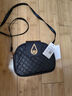 袋鼠真皮包包女2024七夕時(shí)尚復古單肩包女包斜挎百搭格子輕奢小圓包 荔枝紋水滴鎖 曬單實(shí)拍圖