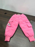 G.DUCKKIDS小黃鴨女童加厚羽絨褲外穿冬季2025新款中大童三防白鴨絨保暖棉褲 粉紅工裝彩虹款 140 cm 曬單實(shí)拍圖