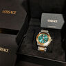 范思哲（VERSACE）瑞士手表男計時夜光石英表生日七夕禮物送男友VE7H00523-45MM金綠 曬單實拍圖