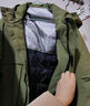 鴨鴨沖鋒衣羽絨服男女防水登山戶外時尚情侶冬季防風保暖加厚外套 苔綠色 M （115-135斤） 曬單實拍圖