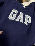 GAP女裝秋冬時尚碳素磨毛字母大logo抓絨衛(wèi)衣休閑上衣634496 曬單實拍圖