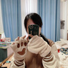 云見(jiàn)森知 手套女冬季加絨熊爪手套加厚保暖防寒韓版學(xué)生露指可愛(ài)半指手套 北絨爪印-米色 曬單實(shí)拍圖