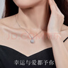 鑫萬(wàn)福 小方糖鉆石吊墜女白18K金群鑲真鉆項(xiàng)墜鎖骨鏈送女友生日禮物 【車花款】18K金25分吊墜（5+20 曬單實(shí)拍圖