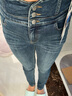 逸陽(yáng)鉛筆牛仔褲女秋季新款高腰三?？坌奚盹@瘦小腳褲子 冬款-牛仔藍 28 曬單實(shí)拍圖