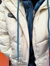 妙奕嘉棉服女羽絨棉服2025新款短款棉襖厚外套女士棉衣冬季衣服女裝學(xué)生米白拼藍假兩件連帽棉服M 【建議110斤以?xún)取?曬單實(shí)拍圖