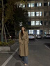 她芙（tafu）品牌女裝風(fēng)衣外套女2025春秋新款小個(gè)子英倫風(fēng)氣質(zhì)收腰雙排扣大衣 卡其色 M 曬單實(shí)拍圖