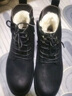 意利·零度潮輕奢馬丁靴男冬季新款真牛皮加絨保暖羊毛棉鞋靴子抗寒高幫雪地靴 黑色A款（加絨羊毛） 【品牌男鞋】限量款 40 (250mm) 【標準皮鞋碼】 曬單實(shí)拍圖