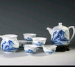 怡品堂 茶具 景德鎮(zhèn)手繪茶具青花瓷釉下彩陶瓷功夫茶具整套茶壺套裝 湖光山色 曬單實(shí)拍圖