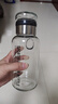 【送杯套】大容量加厚玻璃杯子便攜噸噸杯茶水分離帶杯套泡茶水杯 透明 1000ml噸噸桶 1只裝 曬單實(shí)拍圖