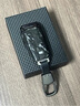 IGIFTFIRE適配奔馳G500/G63/GLE/GLS鍛碳纖維鑰匙殼E300l/GLC/C級匙套 鍛碳B款+翻毛皮黑繩 曬單實(shí)拍圖