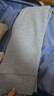 貓人【親膚羊羔絨】女士打底褲襪女刺繡保暖顯瘦加絨加厚棉褲灰色 曬單實(shí)拍圖