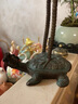 春錦秋鯉黃銅龜鶴仙鶴擺件壽星禮品送老人祝壽中式客廳家居裝飾擺件 仿金色+底座 曬單實(shí)拍圖