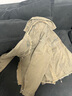 7家優(yōu)品破洞牛仔外套男女生春秋季新款毛邊水洗日系美式復(fù)古寬松做舊夾克 GCFS-JK8626黃泥色 XL 曬單實(shí)拍圖