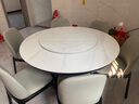 聯(lián)申居家 LIAN SHEN HOME FURNISHING實(shí)木巖板餐桌輕奢餐桌椅現代簡(jiǎn)約家用圓桌組合小戶(hù)型圓形轉盤(pán)飯桌 1.2米餐桌+4椅【80CM轉盤(pán)】 0m 默認發(fā)八角椅其它椅子請聯(lián)系 曬單實(shí)拍圖