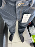 ChlqeKeith高端純棉九分牛仔褲男秋冬季新款男褲大碼寬松直筒彈力休閑褲子男 159-2R 黑灰色 加絨 33 腰圍2尺6 曬單實(shí)拍圖