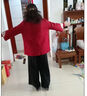雪夕（XUEXI）媽媽冬裝2024新款中式針織開(kāi)衫紅色兩件套本命年衣服媽媽裝 曬單實(shí)拍圖