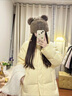 棉致過(guò)膝中長(cháng)款加厚連帽棉服女新款冬季寬松保暖棉衣外套女羽棉襖絨服 908黃色【高品質(zhì)75】 L 110-135斤 曬單實(shí)拍圖