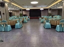 貓精加厚彈力百褶裙餐椅套罩婚慶酒店飯店宴會(huì )家用通用裙擺邊椅罩 香檳色太陽(yáng)裙+湖藍蝴蝶結飄帶 曬單實(shí)拍圖