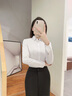 簡蜓西服套裝女面試黑色西裝外套大學(xué)生春季職業(yè)工作服小個(gè)子女士正裝 黑色西裝+黑色西褲 L 【97-107斤左右】 曬單實(shí)拍圖