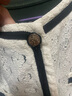 百圖betu女裝秋新款襯衫韓劇財閥小香蕾絲開衫圓領(lǐng)長袖女2308T42 淺杏色 L 曬單實拍圖