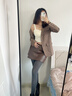 JIOESC加絨灰色波點(diǎn)連褲襪女秋冬外穿打底褲miu系打底襪保暖加厚絲襪 淺灰 1雙 均碼 500D 曬單實(shí)拍圖