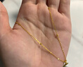 六福珠寶七夕禮物 足金車花珠黃金項鏈時尚素鏈鎖骨鏈 計價 約2.61克 曬單實拍圖