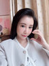 愛特愛（EITIE）簡約經(jīng)典小香風(fēng)兔毛短款呢子外套秋冬新款羊毛開衫女D2403419 珍珠白11 M 160 曬單實拍圖