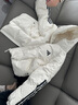 阿迪達斯adidas女冬季常規款鴨絨600蓬白色連帽羽絨服  JG3865 A/XL 曬單實(shí)拍圖